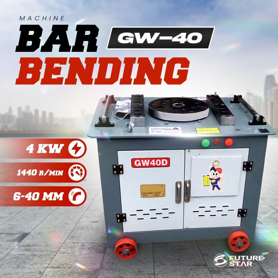 GW40 Mesin Bar Bending Bar Bender / Mesin Pembengkok Besi Behel Beton Mesin Bending Besi