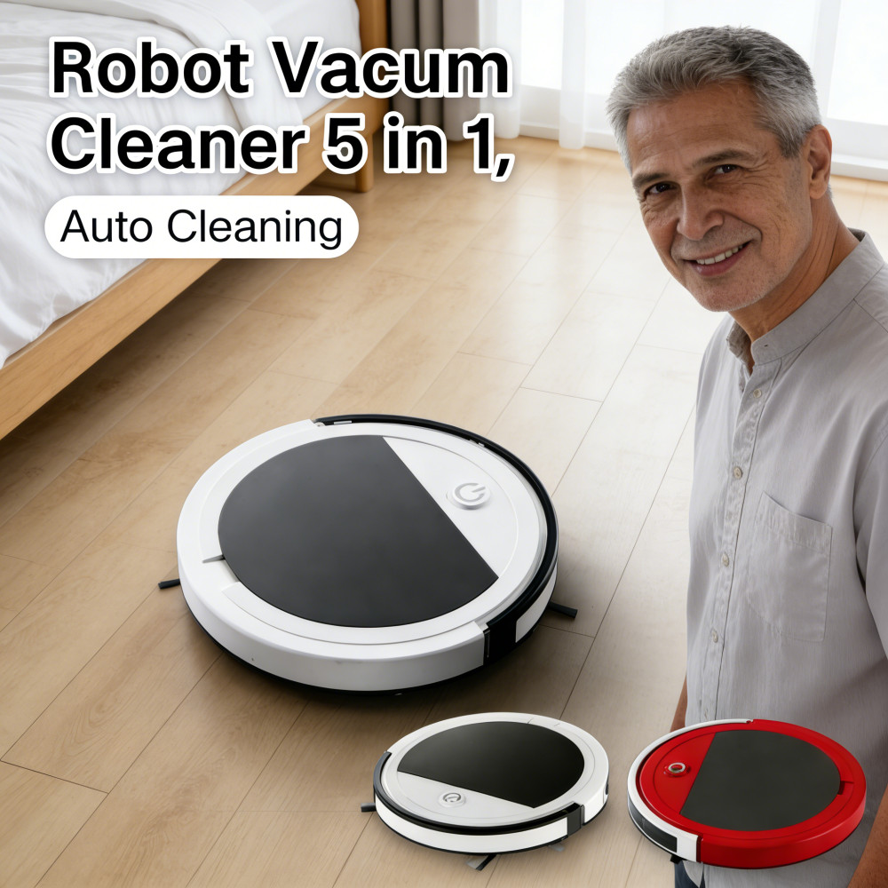 ROBOT VACUUM LANTAI PEL Pembersih DEBU DEBU PEMBERSIH SAPU SMART SWEEPING 3 IN 1 ROBOT
