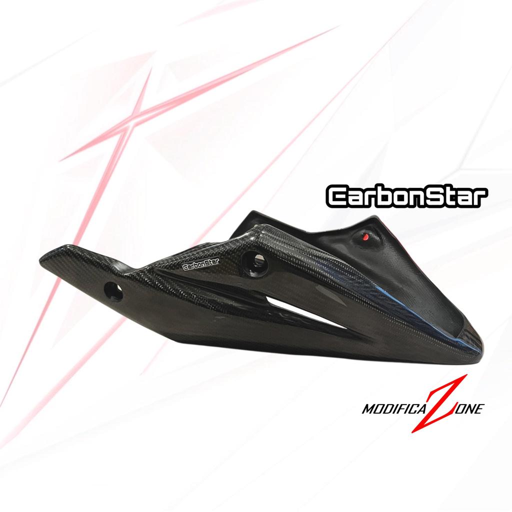 CarbonStar Undercowl Carbon Kawasaki ER6n - bagian bodi bawah Modificazone Aksesoris Custom karbon F