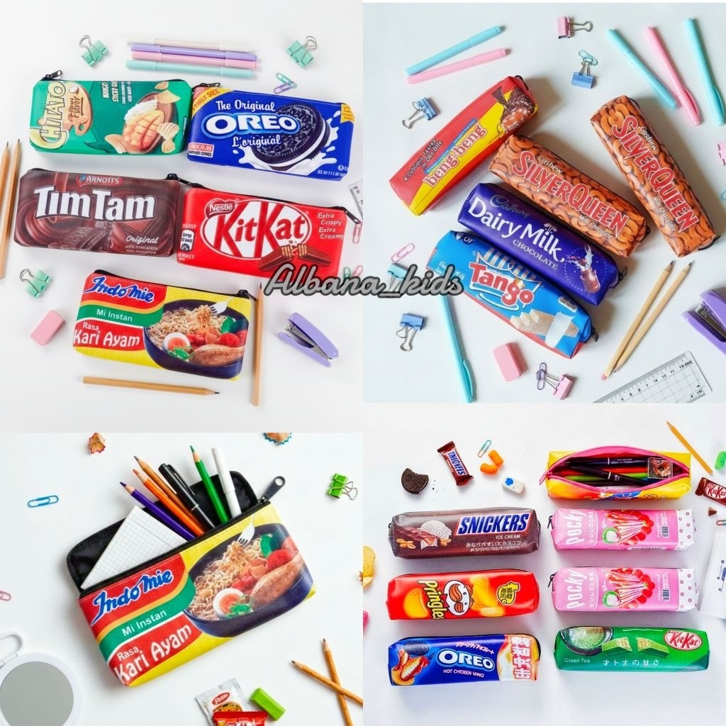 Tempat Pensil Pouch Snack Pilih Motif Free Plastik Opp Souvenir Ultah Makassar