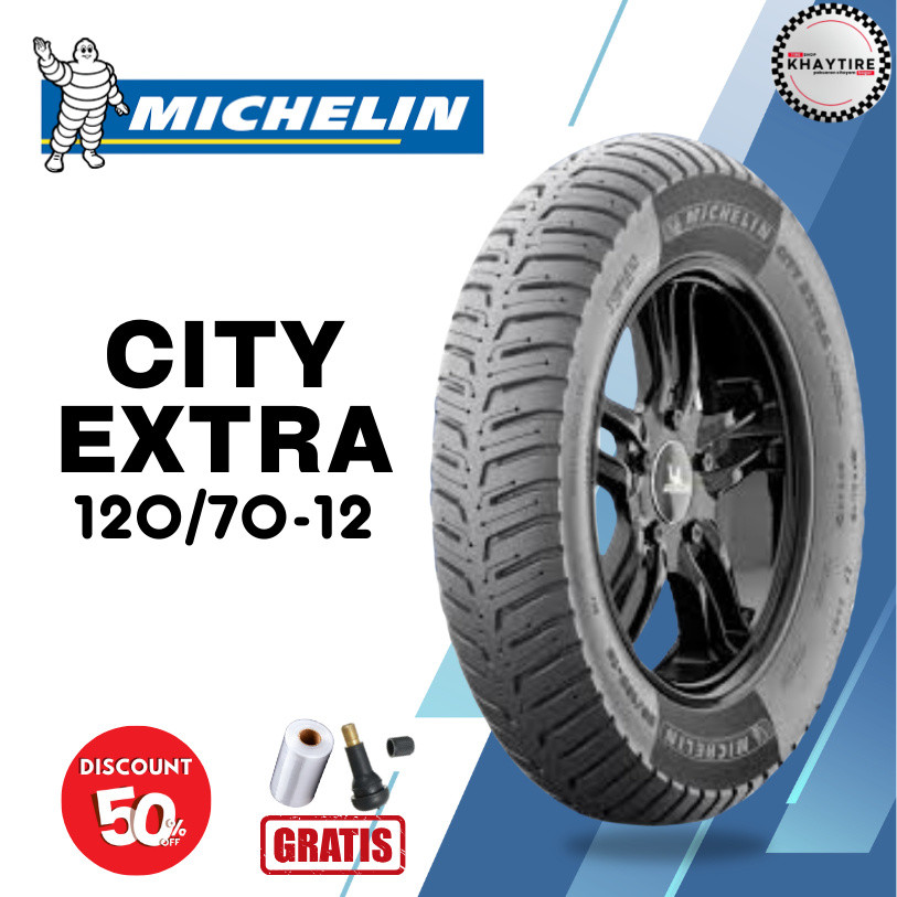 Ban Motor Vespa Matic MICHELIN CITY EXTRA 120/70 Ring 12 Tubeless