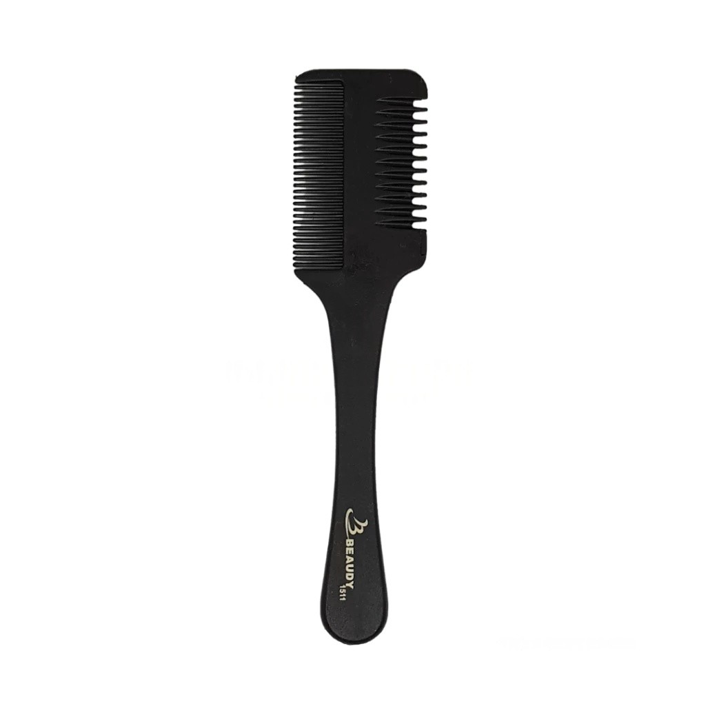 Beaudy Sisir Komet Potong Rambut Poni Anak / Penipis Rambut Isi Silet Hitam Salon Comet SISIR TEKSTU