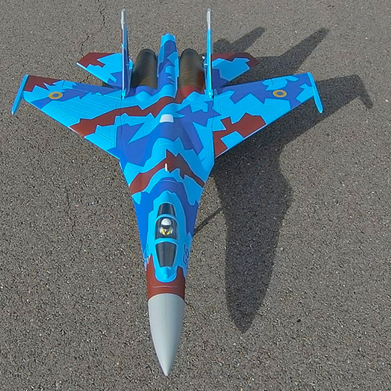 6  FlyFans Flanker Camo SU-27 Twin 64mm RC EDF Jet PNP Version Plane Model
