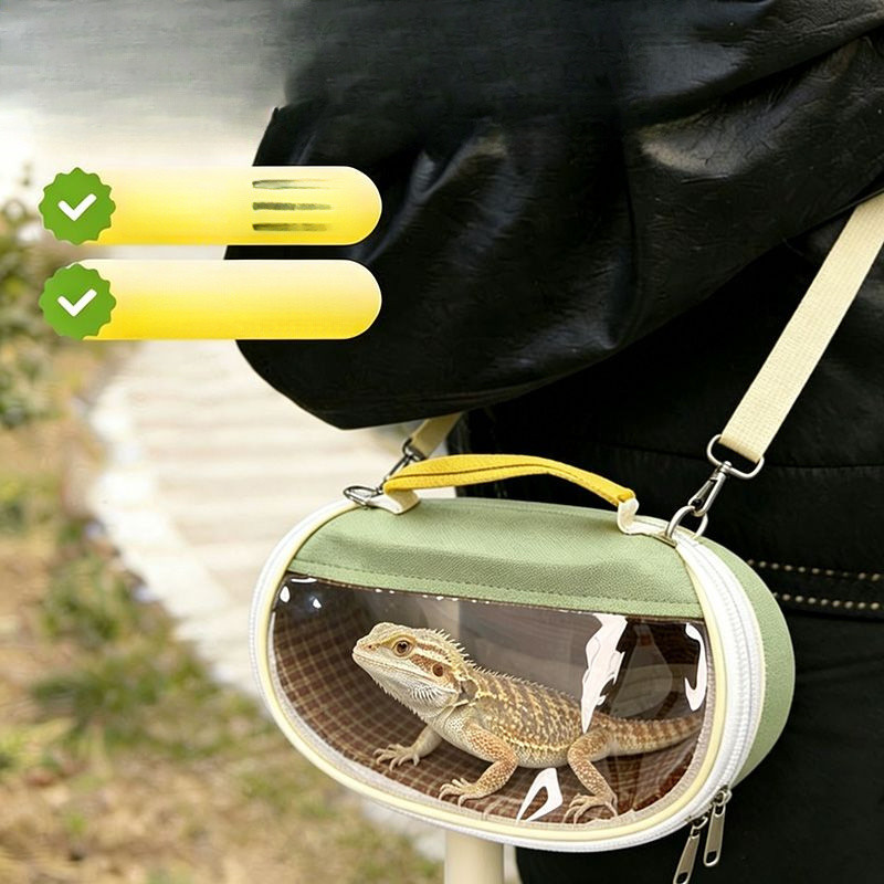 [Pet Wardrobe] Tas Portabel Tamasya Hewan Peliharaan Reptil Tas Selempang Hewan Peliharaan Reptil