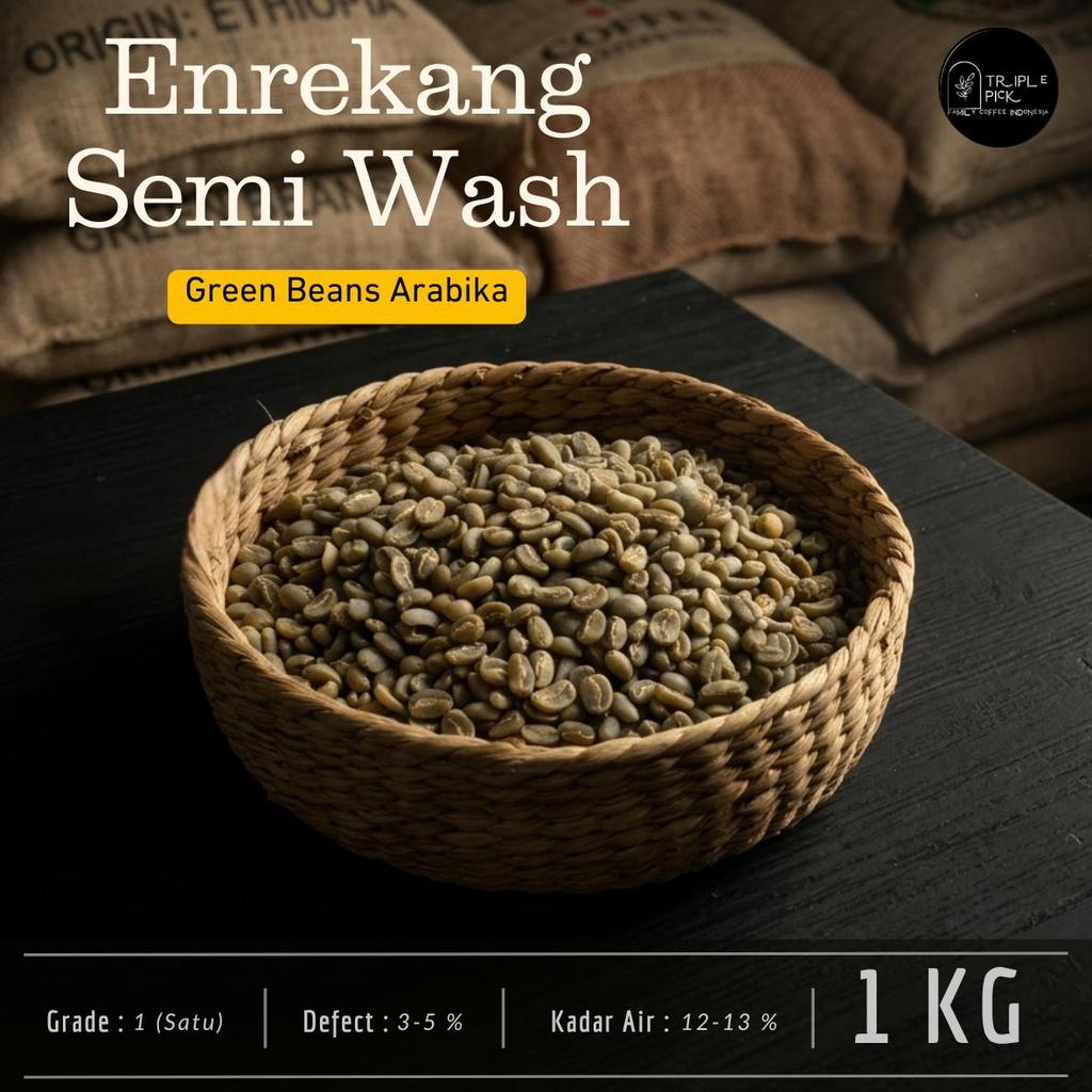 Green bean / biji kopi Arabika ENREKANG - Semi wash TERMURAH