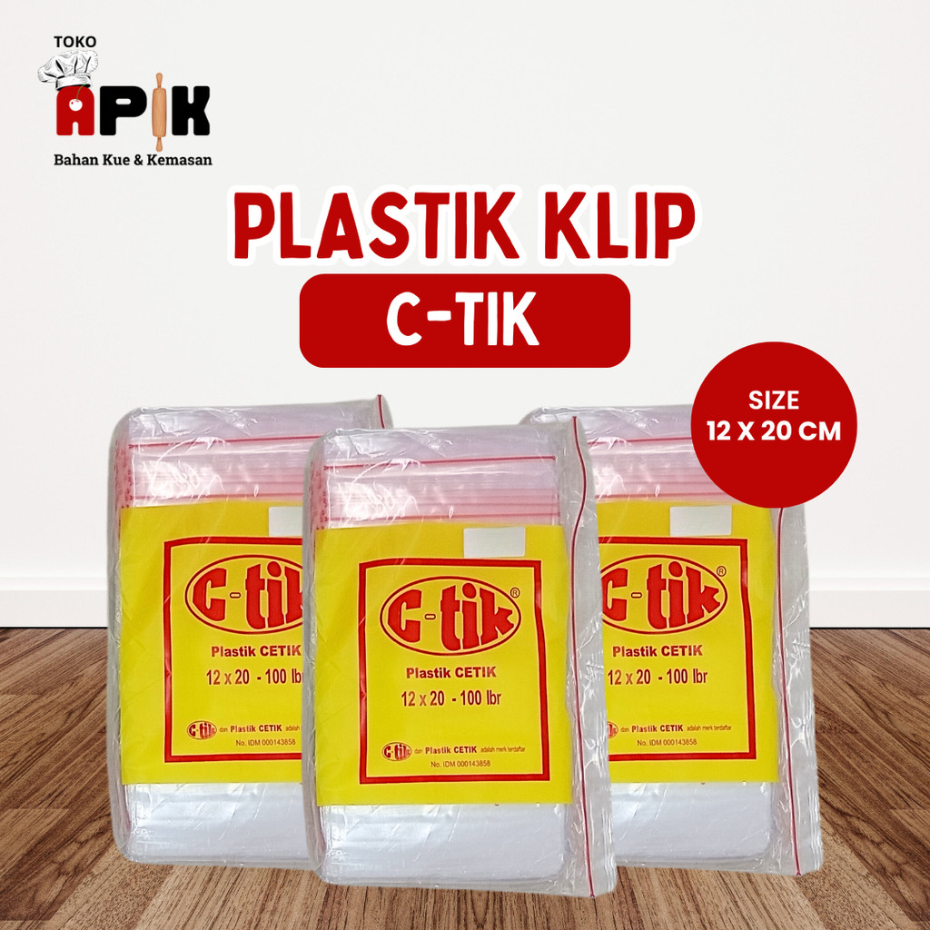 PLASTIK KLIP C-TIK 12 X 20 CM / UNTUK KEBUTUHAN SEHARI - HARI DAN MULTI FUNGSI