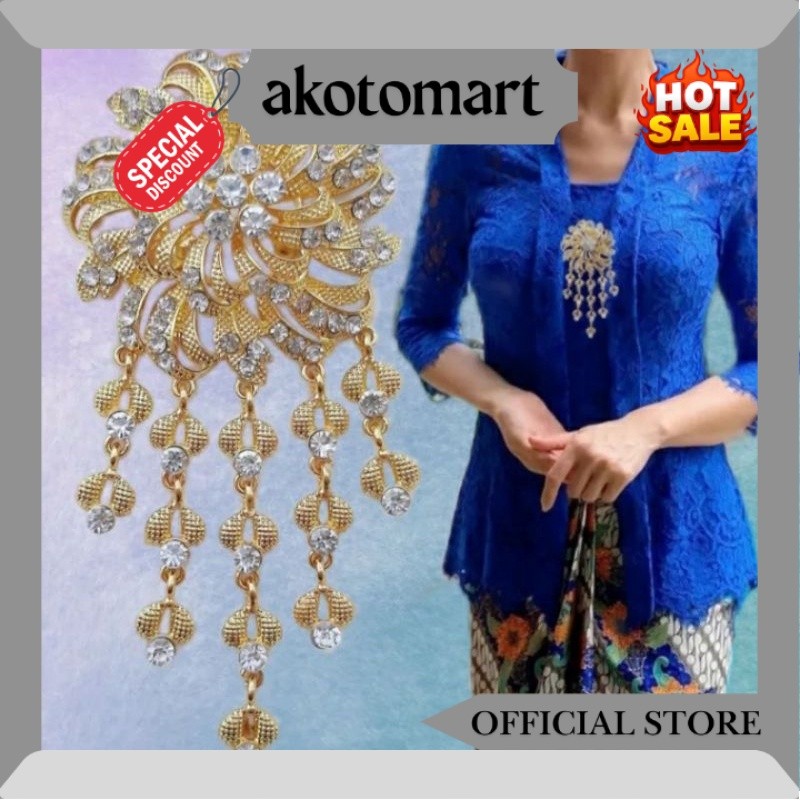 Bros Kebaya Mewah Pengantin Kirana/Bros Kutu Baru Mewah Adat Tradisional Jawa Pakaian Adat JM