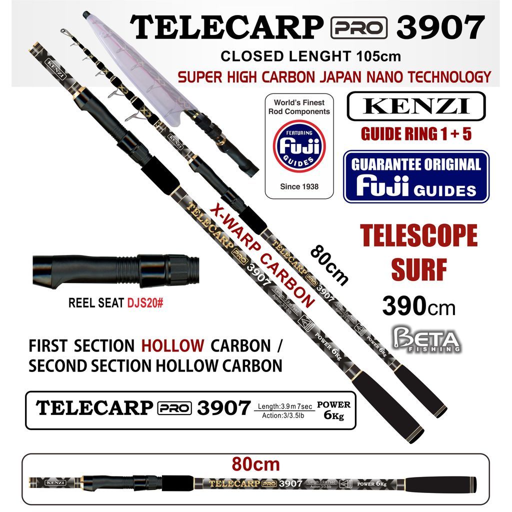 ALAT PANCING JORAN KENZI TELECARP 3907 Hollow X-Wrap Carbon Fuji