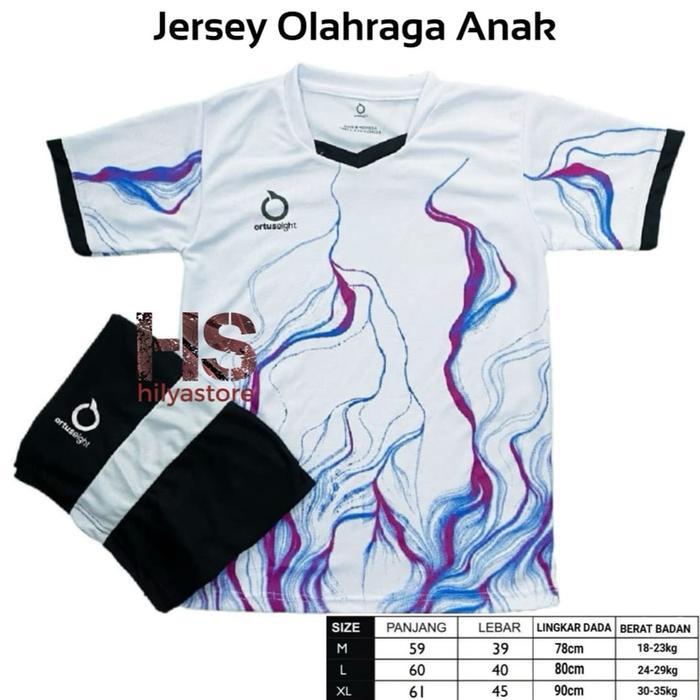 GRATIS SABLON NAMA NOMOR JERSEY OLAHRAGA ANAK BAJU BOLA FUTSAL VOLI BADMINTON Outdoor Sport - ASJ PU