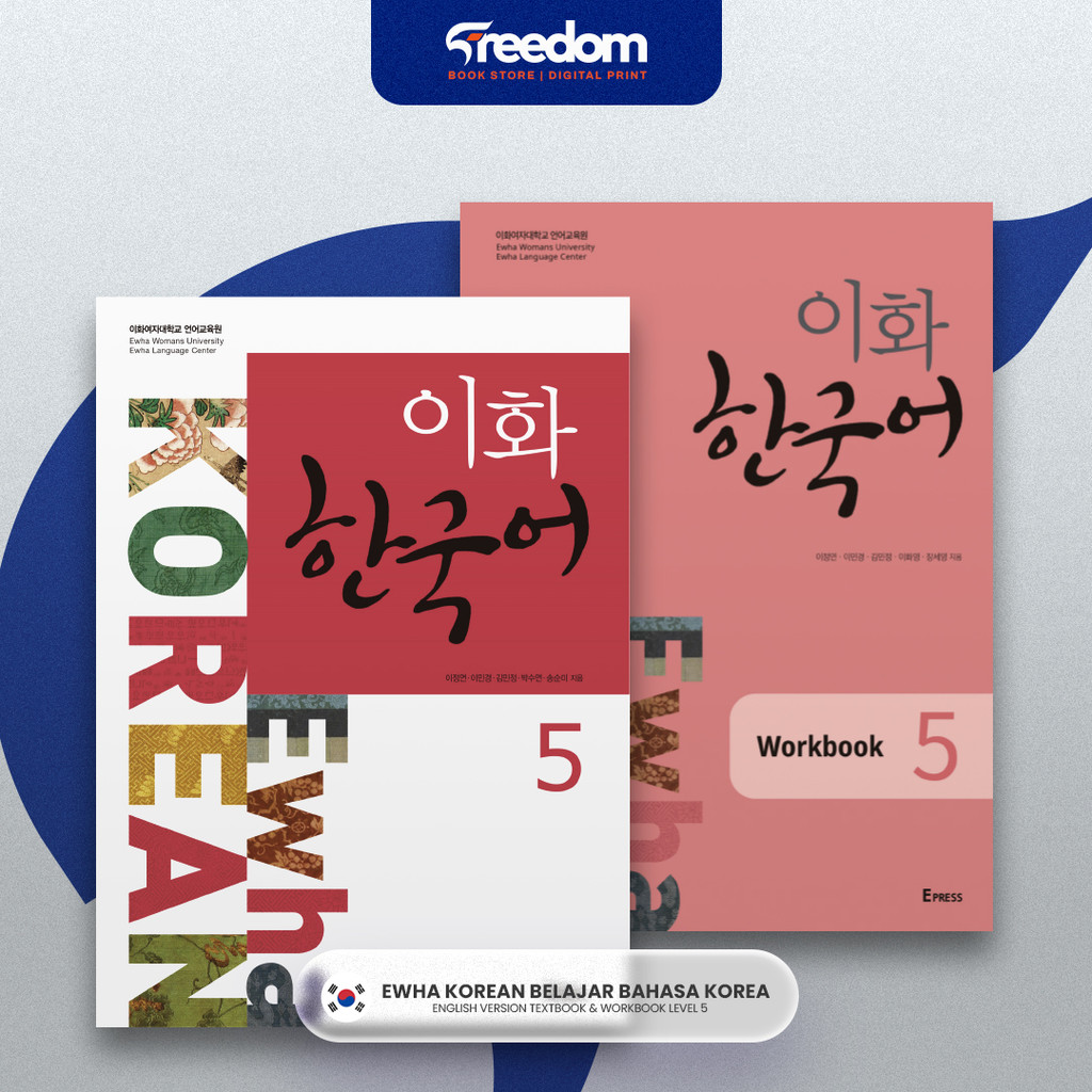 Buku Bahasa Korea Ewha Korean Level 5 Textbook & Workbook English Version | Advanced Korean Learning