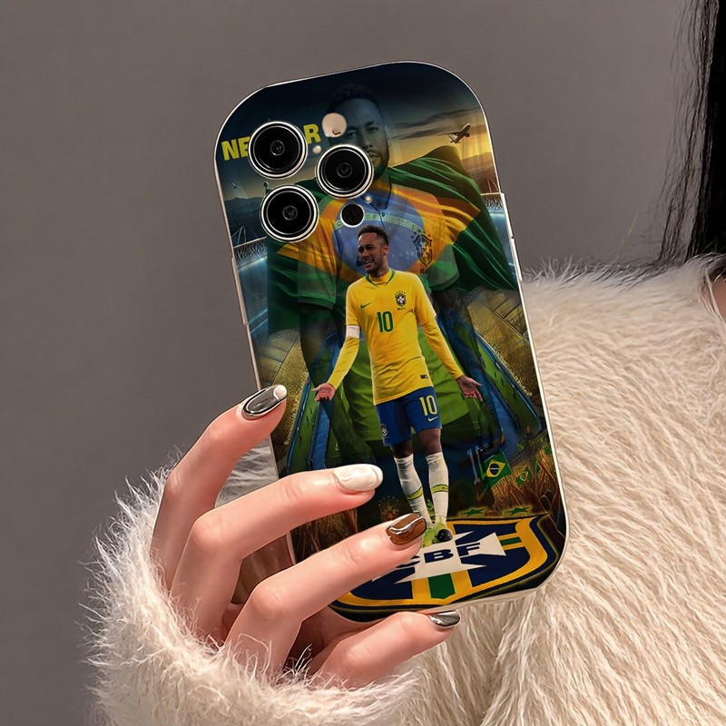 Casing iPhone Redmi Pemain Sepak Bola Neymar Brasil Untuk iPhone 16 15 14 13 12 11 Mini Pro E MAX Un