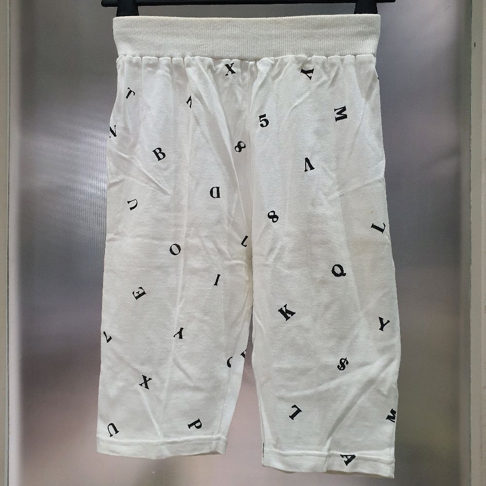 AK celana pendek wanita esport putih motif huruf second prelove preloved bawahan wanita casual Katun