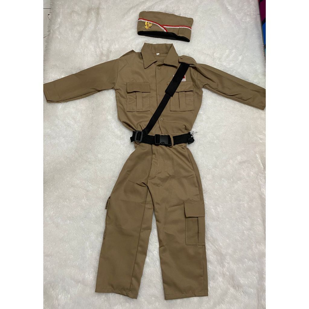NASRIJAL Seragam Pahlawan kostum baju profesi anak baju kostum anak pejuang kemerdekaan anak seragam