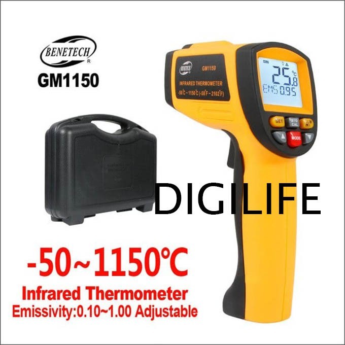 Infrared Thermometer Benetech GM1150 IR Thermogun Termometer Gun GM-1150 Termogun 1150c GM 1150