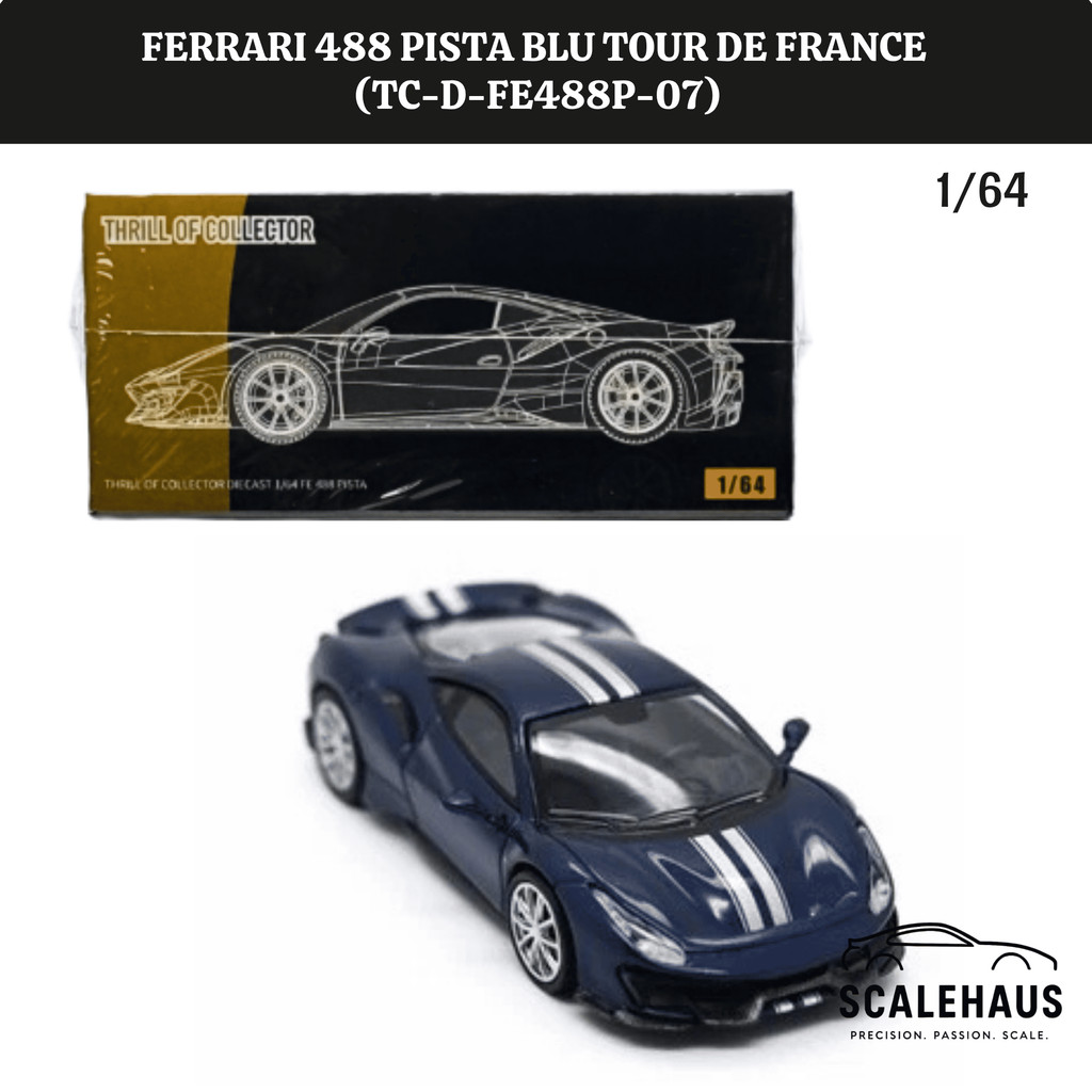 TOC 1/64 Ferrari 488 Pista Blu Tour De France