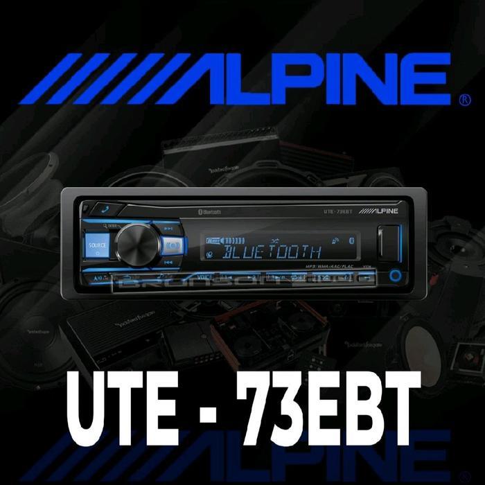 Alpine UTE-73EBT Head Unit Single DIN dengan USB AUX FLAC Spotify Android 4x50W High Power Amp Bluet