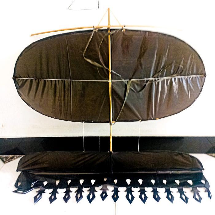 Bahan rangka layang-layang udah diserut bersih Kerangka Layangan Gapangan Ram Raman Empet 80Cm Bonus