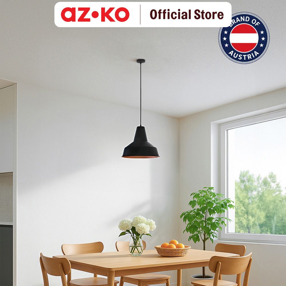 AZKO Eglo Somerton Lampu Gantung Hias - Hitam/Copper Lampu Sorot Led Floodlight Penerangan Luar Lamp