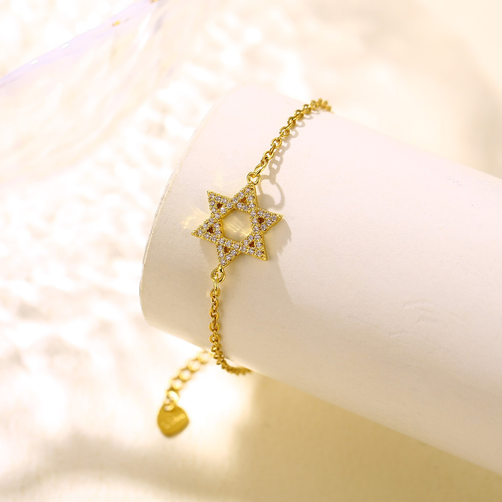 gelang heksagram stainless steel grosir perhiasan