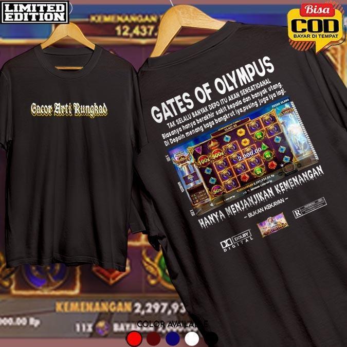 Kaos Custom Pragmatic Play Zeus Unisex Combed 30s Kaos Pragmatic Play Baju Distro Kakek Zeus