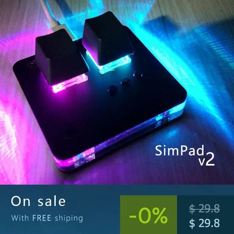SimPad OSU Mini Keyboard Touch Wheel Axle Tester Gaming Keypad Cheery Mx Red Switch Gaming Programma