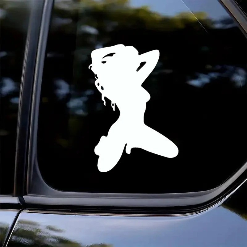 Stiker Mobil Lady Devil Angel, Stiker untuk Kaca Belakang, Bemper, Truk, Laptop - Stiker Decal Mobil