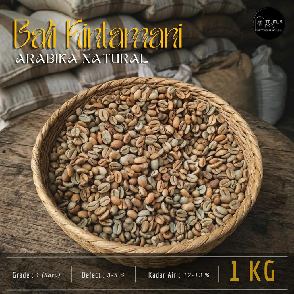 Green bean / Biji kopi Arabika BALI KINTAMANI - Natural TERMURAH