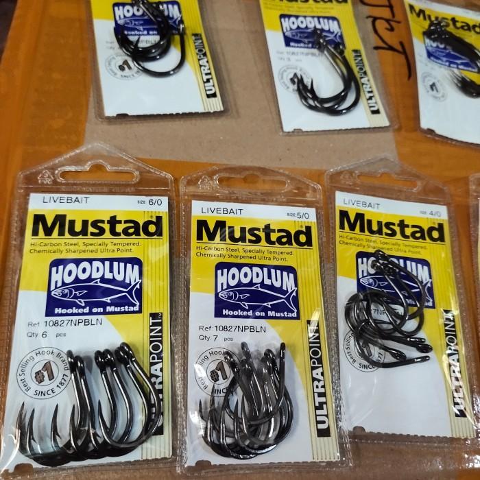 pancing mata kail mustad live bait hoodlum kail laut - 11/0