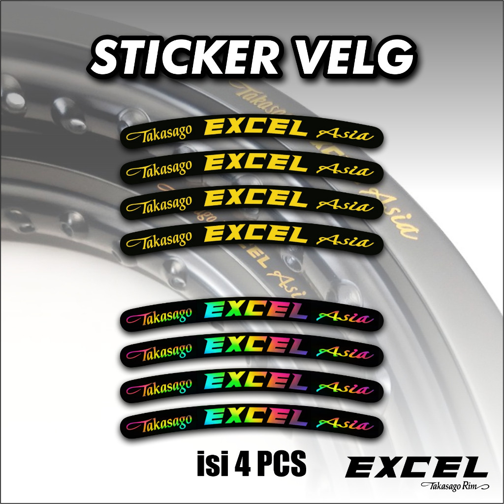 Sticker Velg Takasago Excel Asia Print - Sticker Velg Takasago Excel Asia Printcut