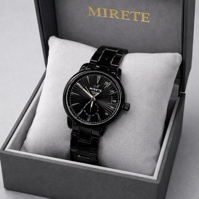 Mirete Jam Tangan wanita Hitam Elega  Desain Mewah Mirete Watch anti air