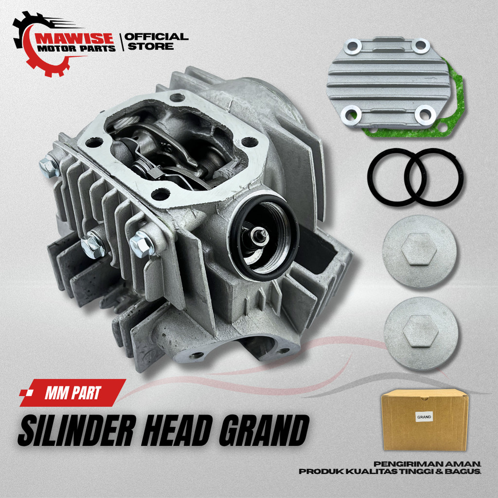 SILINDER HEAD GRAND - Cylinder Head Kop Honda Supra X Lama Supra Old Prima Win Astrea Komplit