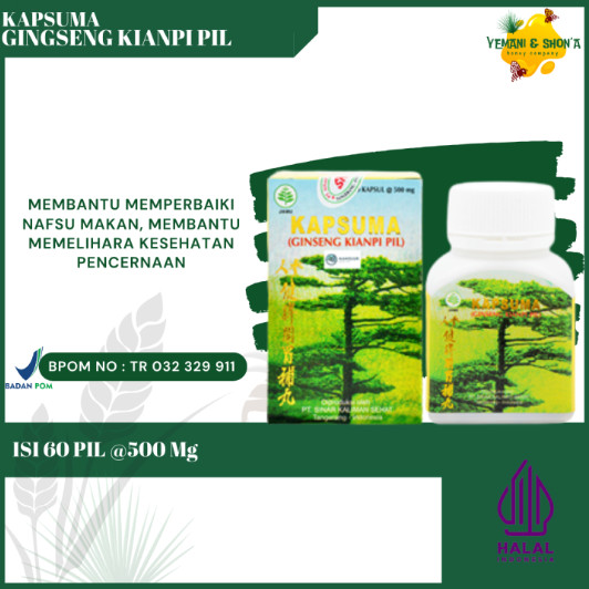 ( APOTEK ZHENGQI ) (QUEN KIANPI) KAPSUMA GINSENG KIANPI PILL (untuk nafsu makan)/KIANPI PILL ORIGINA