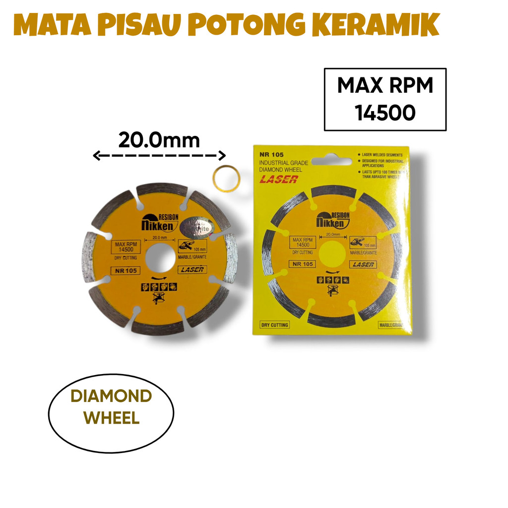 PISAU POTONG GRANIT KERING / DIAMOND WHELL RESIBON NIKKEN