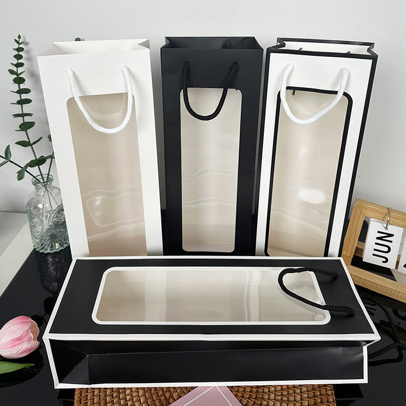 TERLARIS Paper bag Tas Handle Kertas Model Tinggi Goodie Bag Botol Tas Hampers Souvenir