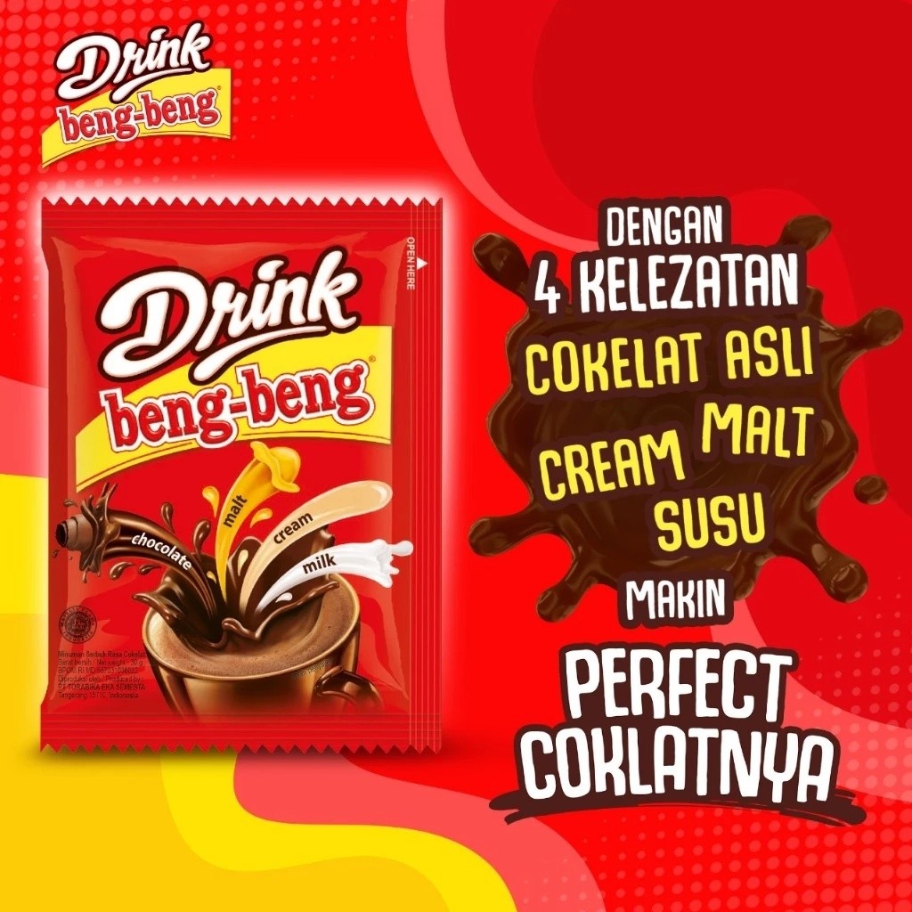Beng Beng Drink 27gr harga ecer varian renceng / renteng Minuman Cokelat Coklat Drink tanpa free Pra