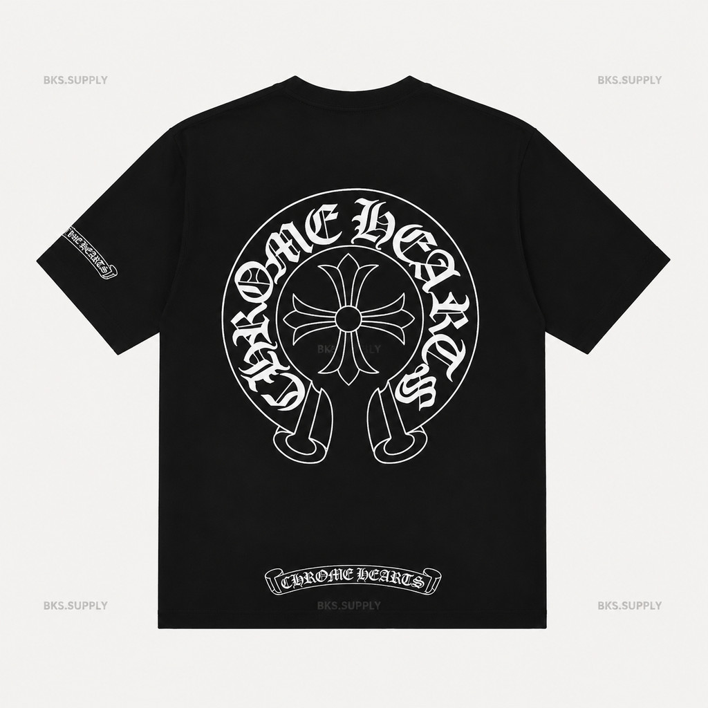 Tshirt Chrome Hearts Unisex 16S Full Cotton Printing Sablon Semi Oversize Import