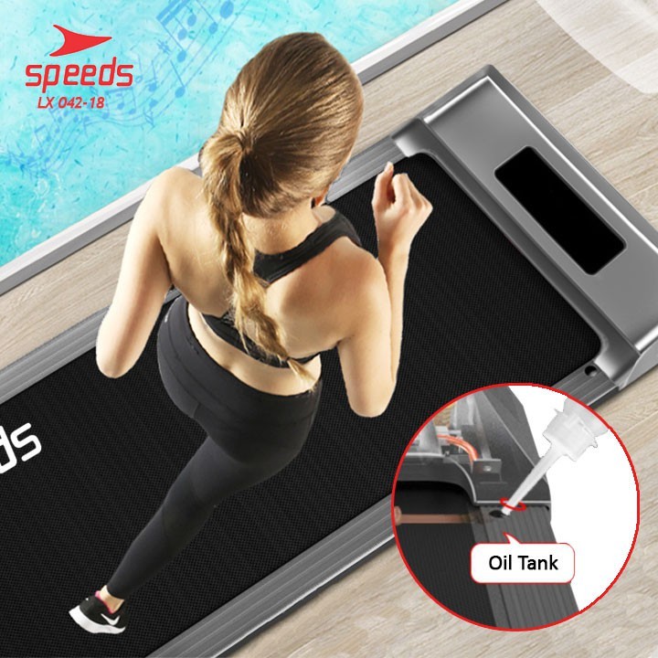 SPEEDS Electric Treadmill with Bluethooth Inside Alat Fitnes Latihan Gym Running 042-18 OKAYOKAYSTOR