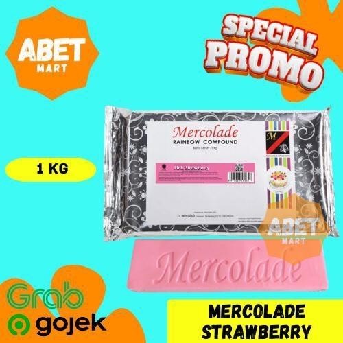 Sari Nature|| Mercolade Premium Chocolate Compound Strawberry 1Kg - 1 Kg 1000gr Gram Dark Cokelat Co
