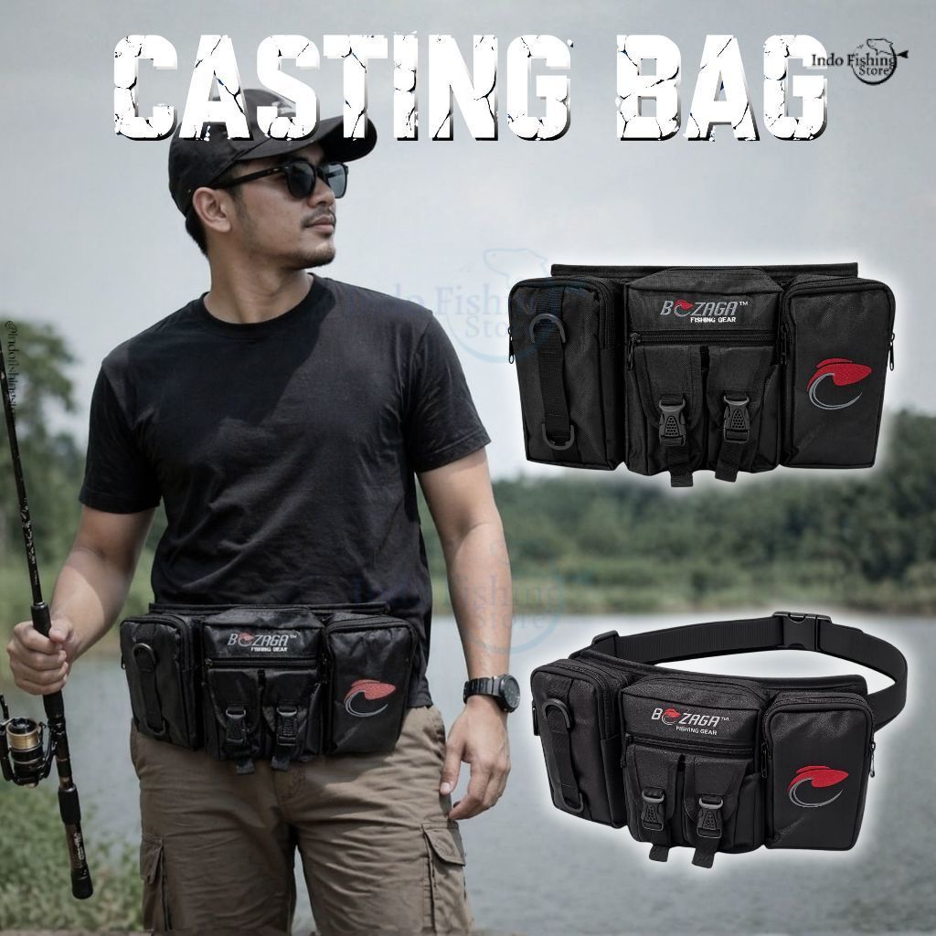 Tas Pancing Casting Bag Bozaga Tas Pinggang Pria Waist Bag Peralatan Cast