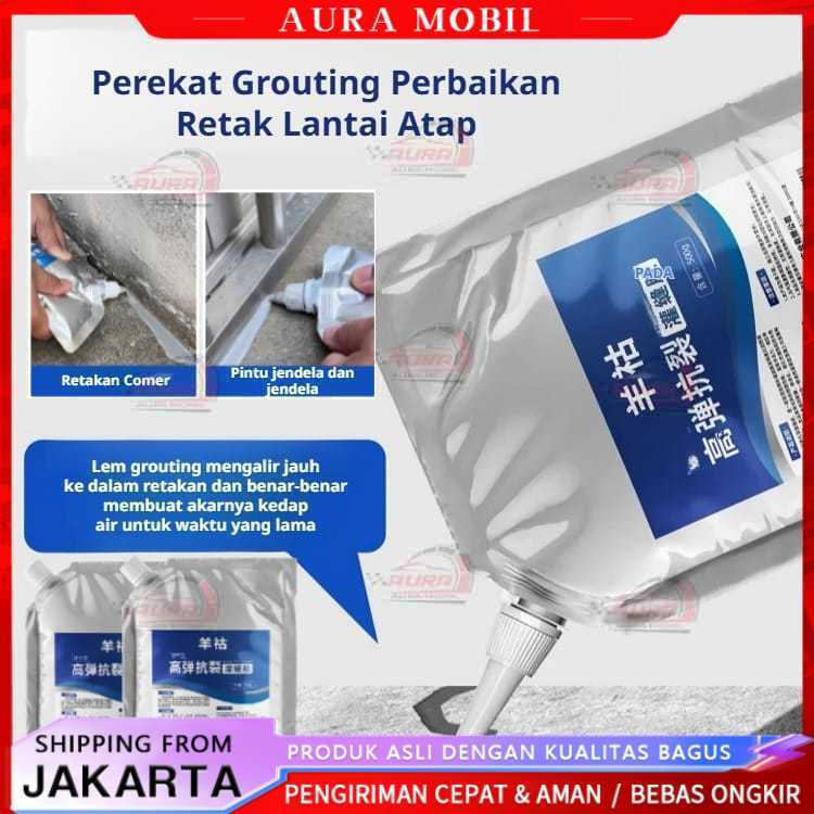 Lem Sealer Lem Anti Bocor Pengisi Lubang Bocor Retak Waterproof/Lem beton Silikon Cair Anti Retak -A