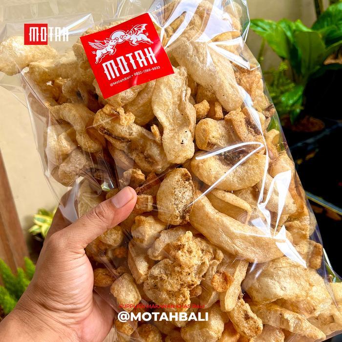 Cemilan Kerupuk Babi Khas Bali / Kulit Rambak Babi / Kulit Babi Crispy / Kerupuk Babi Goreng / Cemil