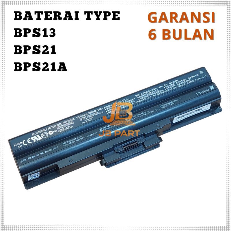 Baterai Sony VAIO VGP-BPS13 VGP-BPS13A/b VGP-BPS13AS VGP-BPS21 -JBPART