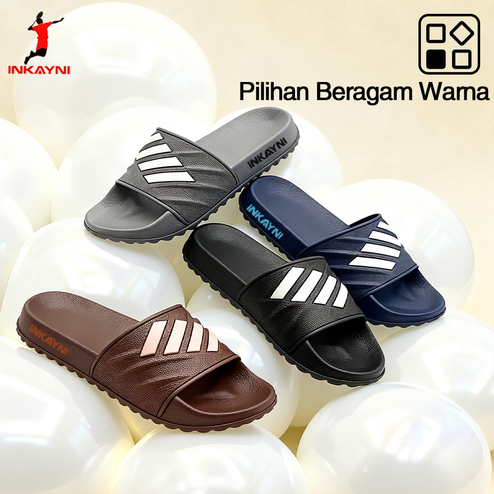 Inkayni Sandal Pria Slop Karet Wanita Jelly Terbaru Sandal Pria Slop Karet Ori Sandal Pria Slop Full