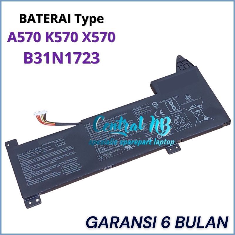 Baterai For Asus X570ZD X570FD FX570ZD-DM196T FX570UD-I7G1050 B31N1723 -CNB