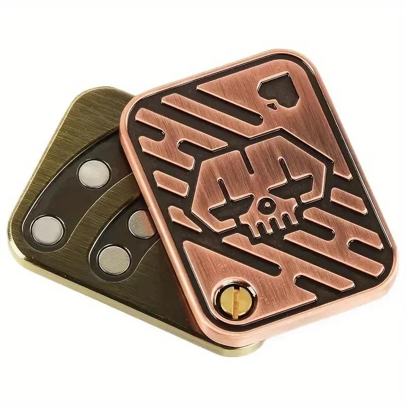 1PC Fidget Toy Adult Mens Irritable Table Toy EDC Metal Fidget Slider Magnetic Poker Push Card Adult