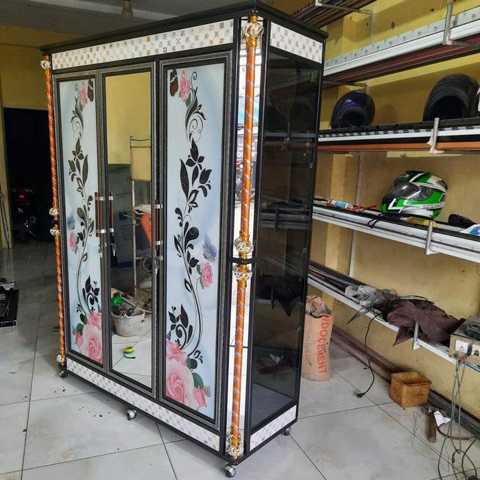LEMARI PAKAIAN GAMIS LEMARI GAMIS LEMARI ALUMUNIUM LEMARI 2 PINTU - 2 PINTU