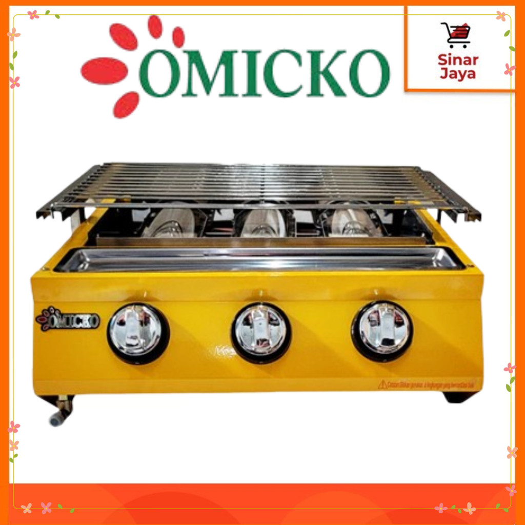 OMICKO Kompor Sosis Bakar / Kompor Panggang  3 Tungku