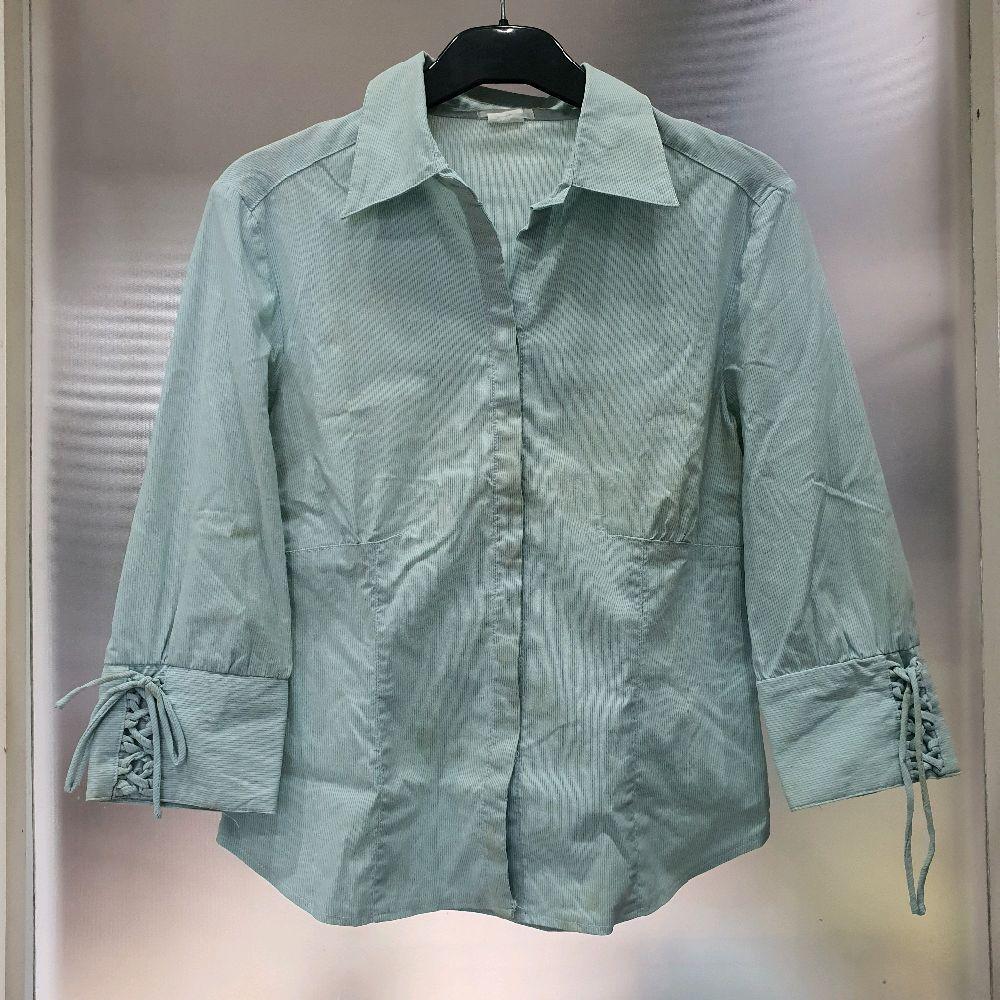 AJ baju wanita atasan blouse kemeja sisley biru telor asin preloved second prelove pakaian cewek  Ke