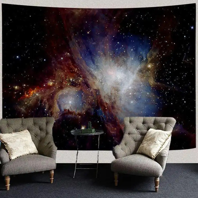 Cosmic Nebula Background Fabric Landscape Living Room Decoration Hanging Cloth Dormitory Decoration 