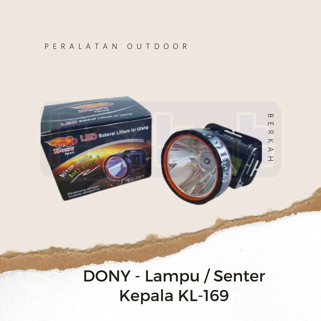 PROMO TERBATAS DONY SENTER KEPALA KL-169 / LAMPU KEPALA 10W LED